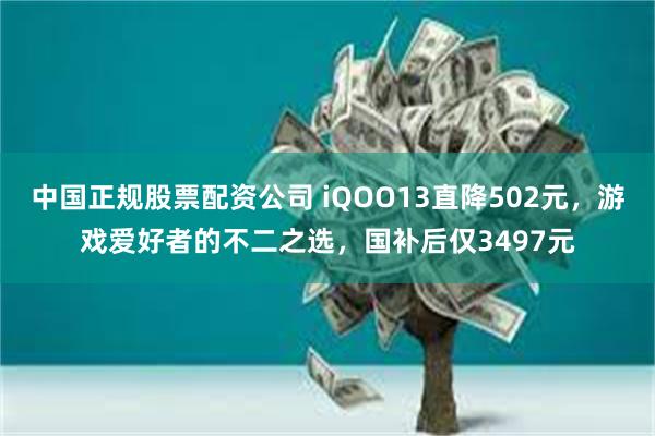 中国正规股票配资公司 iQOO13直降502元，游戏爱好者的不二之选，国补后仅3497元