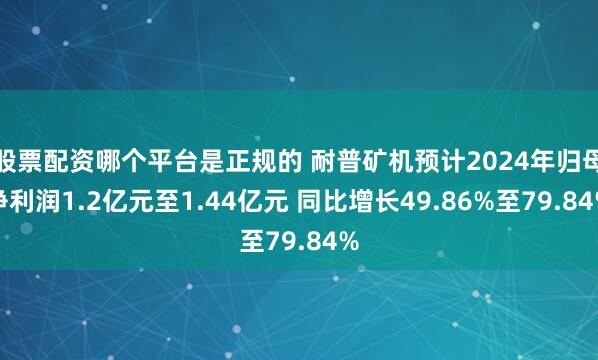 股票配资哪个平台是正规的 耐普矿机预计2024年归母净利润1.2亿元至1.44亿元 同比增长49.86%至79.84%